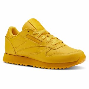 Adidasy Damskie Reebok Classic Leather Ripple Złote PL 84LXUMW